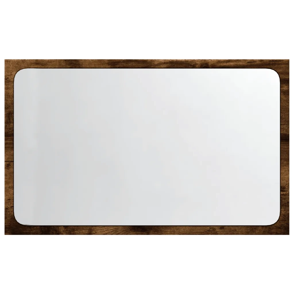 Specchio da Bagno LED Rovere Sonoma 60x8,5x38 cm in Truciolato 834927