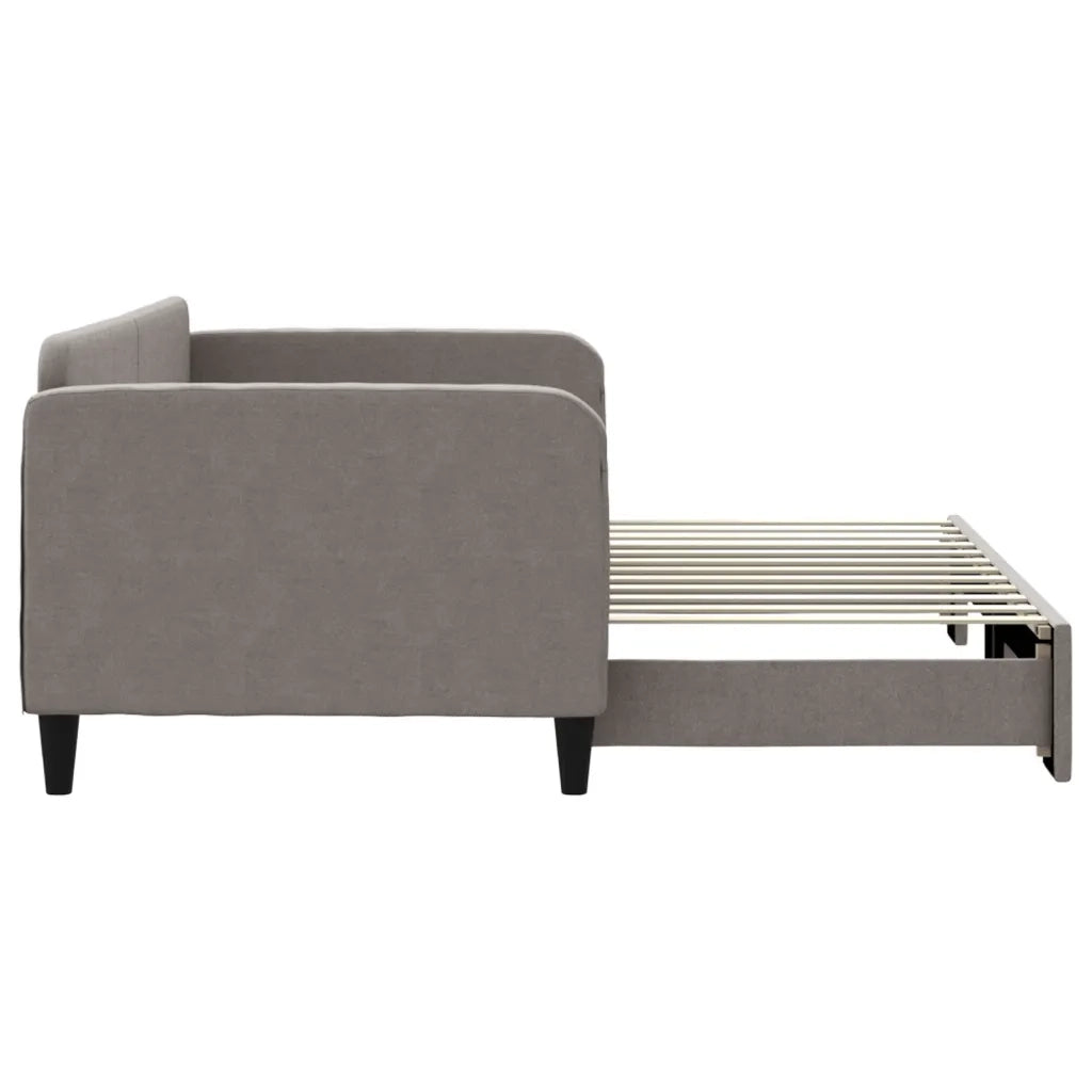 Divano Letto con Letto Estraibile Tortora 90x200 cm in Tessuto 3196819