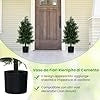 Albero di Cedro Artificiale 80 cm, Albero in Vaso in Plastica per Vivai, Foglie Non-Scolorenti e Resistenti al Sole, Pianta Finta per Interni ed Esterni per Casa, Ufficio e Ingresso