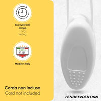 Fiocco Peso per Corda Tenda da Interno in Plastica 45g - Made in Italy - Bianco - 9x4cm