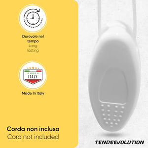 Fiocco Peso per Corda Tenda da Interno in Plastica 45g - Made in Italy - Bianco - 9x4cm