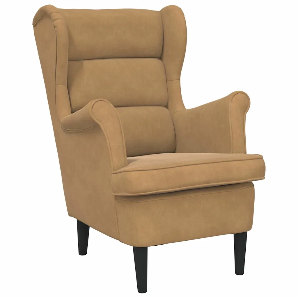 Poltrona-Divano Sedia-Poltroncina Marrone Velluto