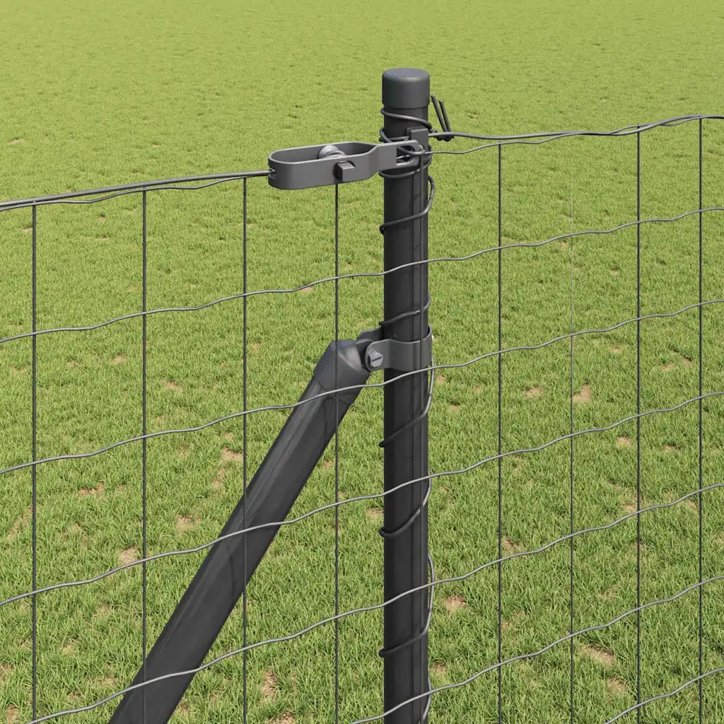 Recinzione con Posto Grigio 1,5 x 10 m Acciaio