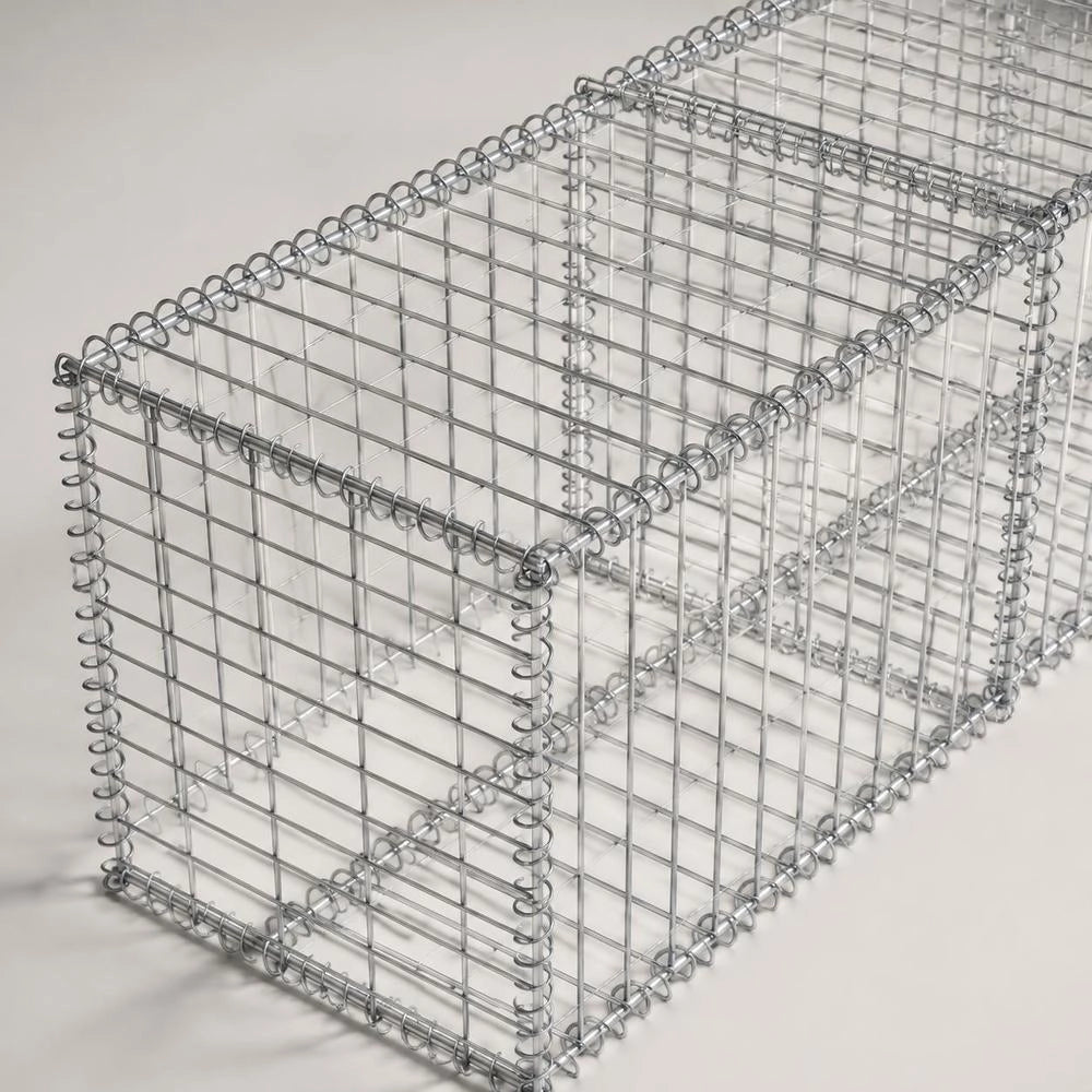 Gabion Wall With Cover 300x50x50 Cm Galvanized Steel