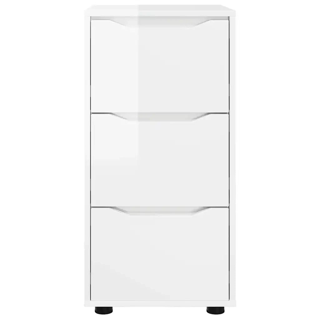 Armadio Bianco Lucido 40 x 48 x 81 cm Legno multistrato