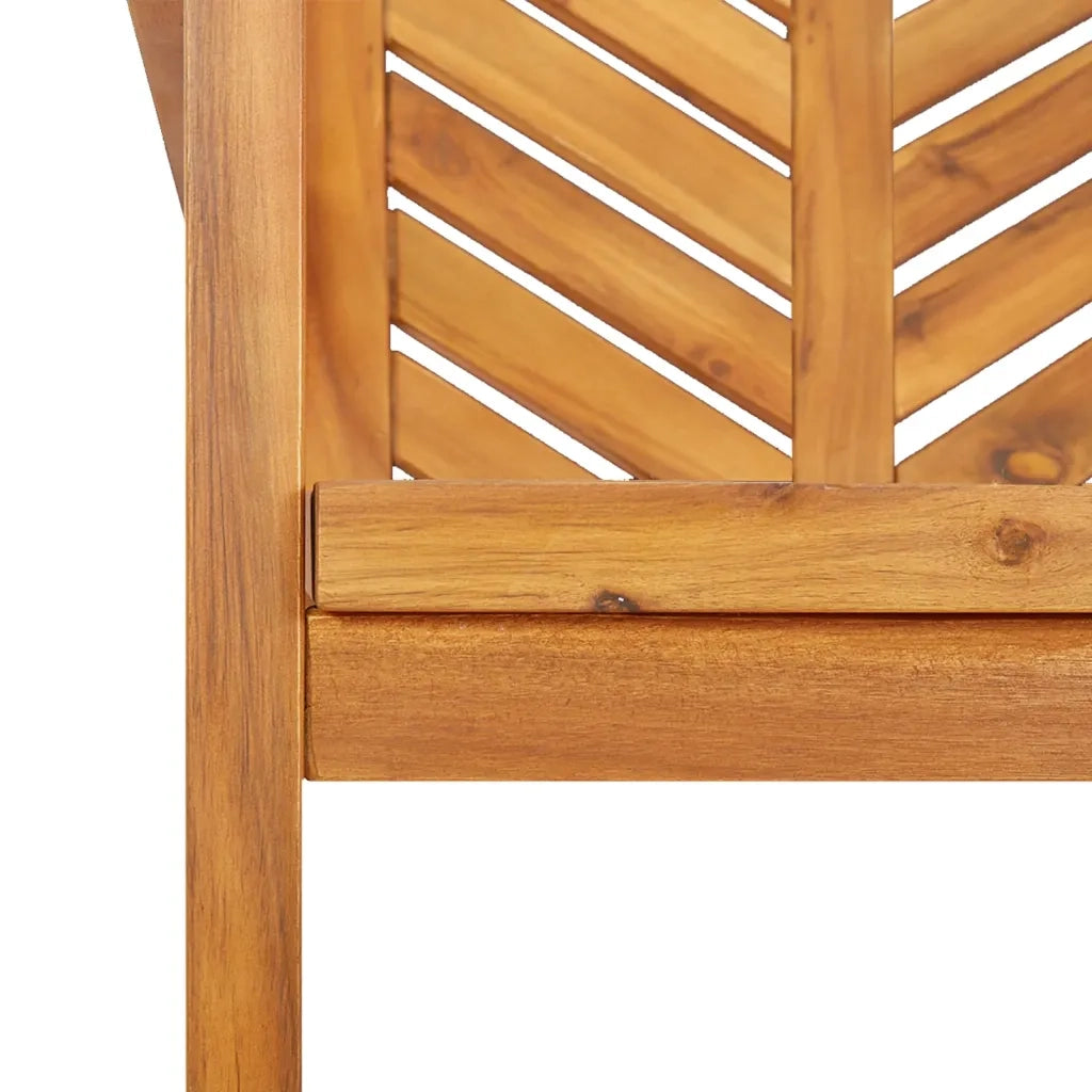 Sedie da Pranzo da Giardino 3pz Legno Massello di Acacia 362228