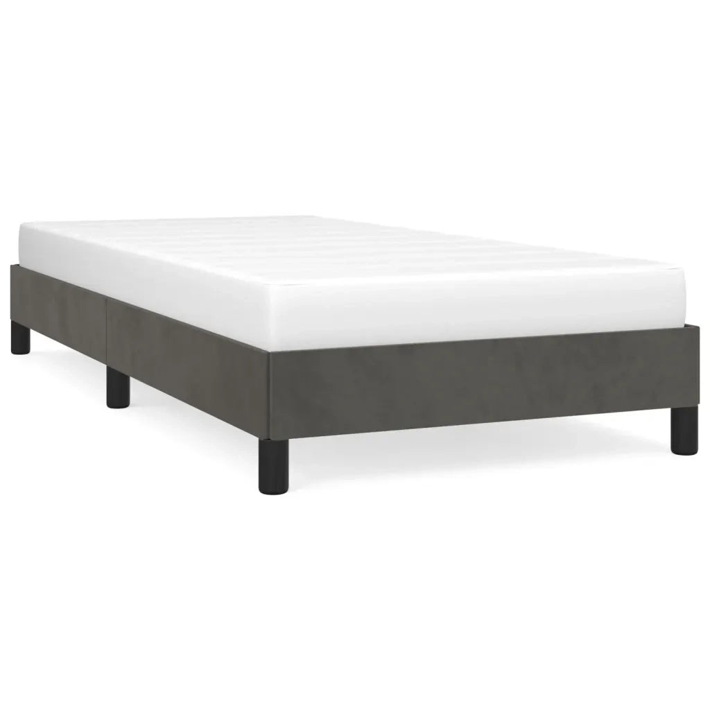 Giroletto senza Materasso Grigio Scuro 80x200 cm Velluto 346941