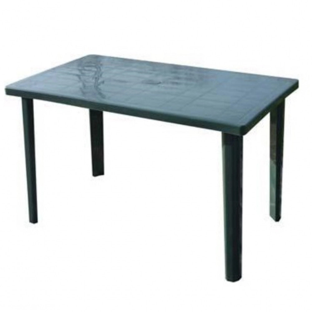Trade Shop - Tavolo Verde Rettangolare Da Giardino 120x70 Cm Perfetto Per Spazio Esterno 016302 -