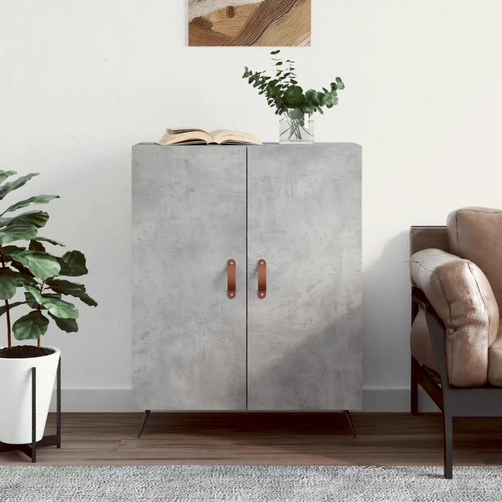 Credenza Grigio Cemento 69,5x34x90 cm in Legno Multistrato 827696