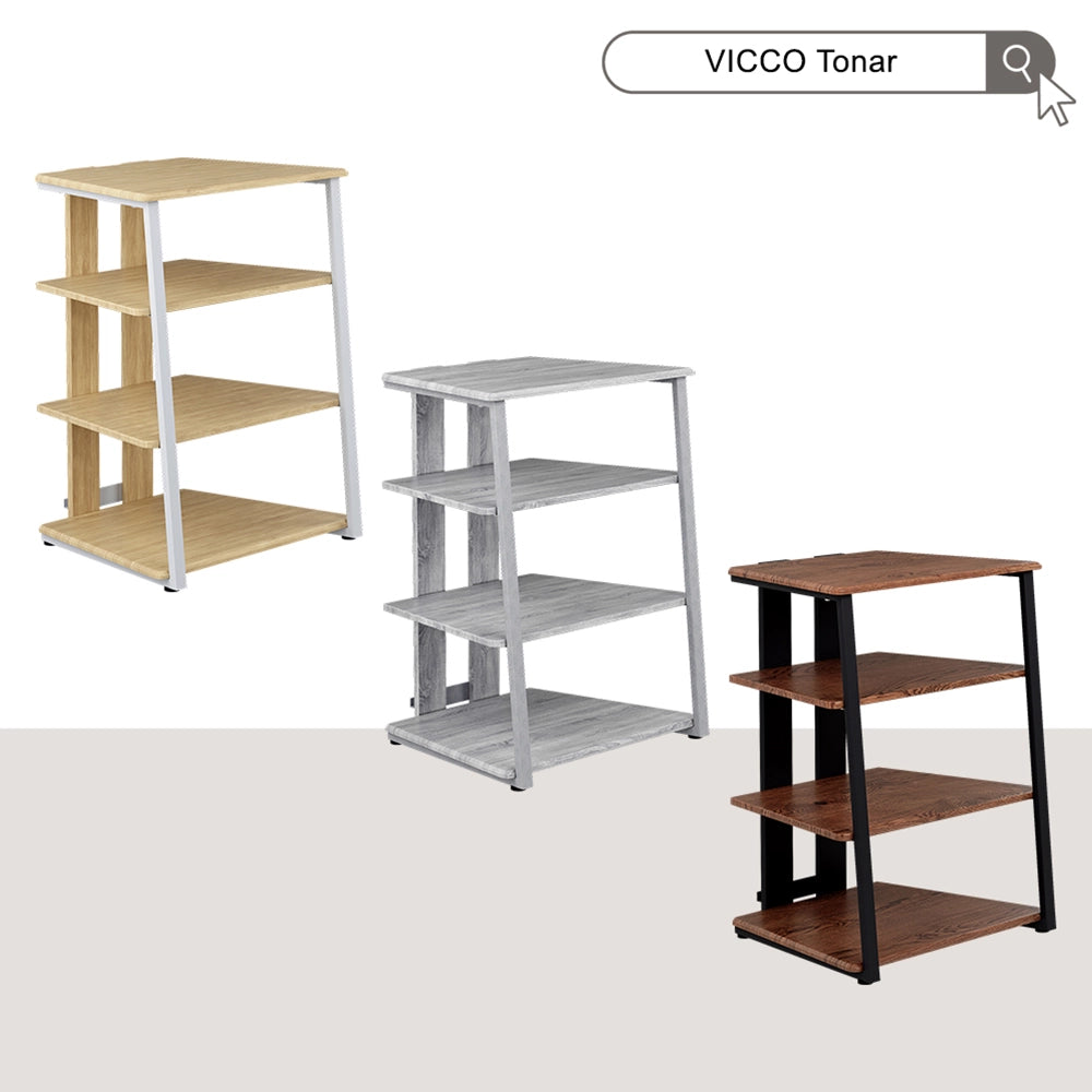 Vicco Ripiano portaoggetti Grigio 61 x 78 cm 4 ripiani aperti