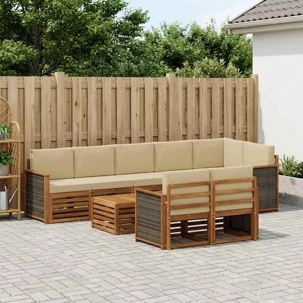 Set divani Legno di Acacia Massello 3384529