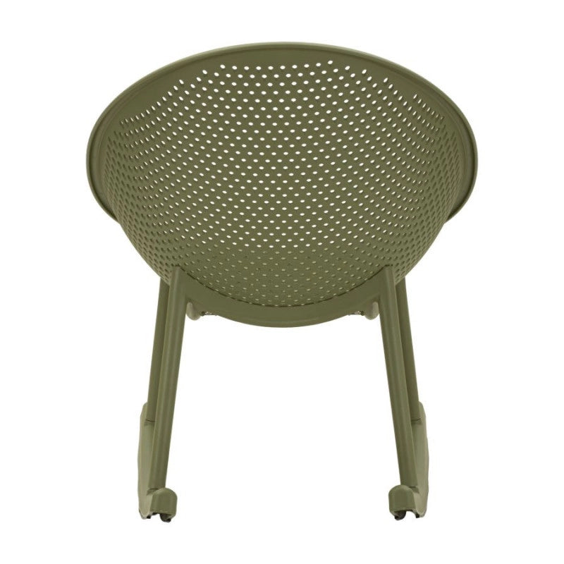 Sedia A Dondolo Ibiza Verde cm 66x88x80 (altezza Seduta cm 38)
