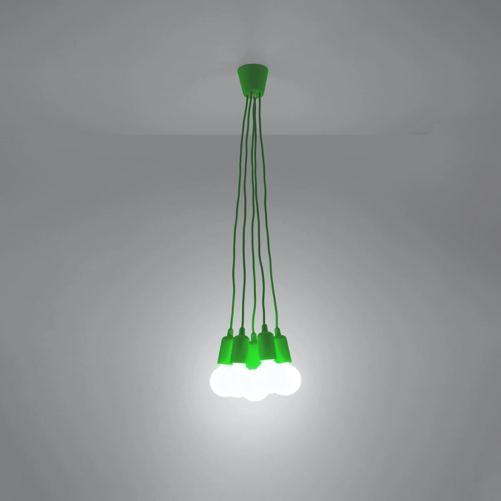 Lampada a sospensione DIEGO 5 verde
