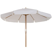Ombrellone da Giardino con Doppio Tettuccio, in Legno di Bamb¨´ e Poliestere, ?325x250 cm, Crema