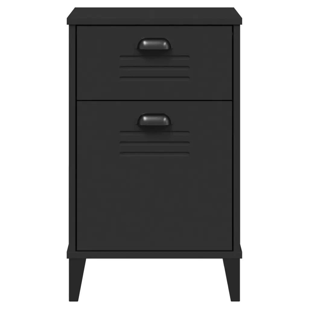 Comodino VIKEN Nero in Legno Multistrato 374915