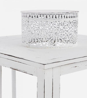 Set 3 Lanterne Astana Bianco in Legno