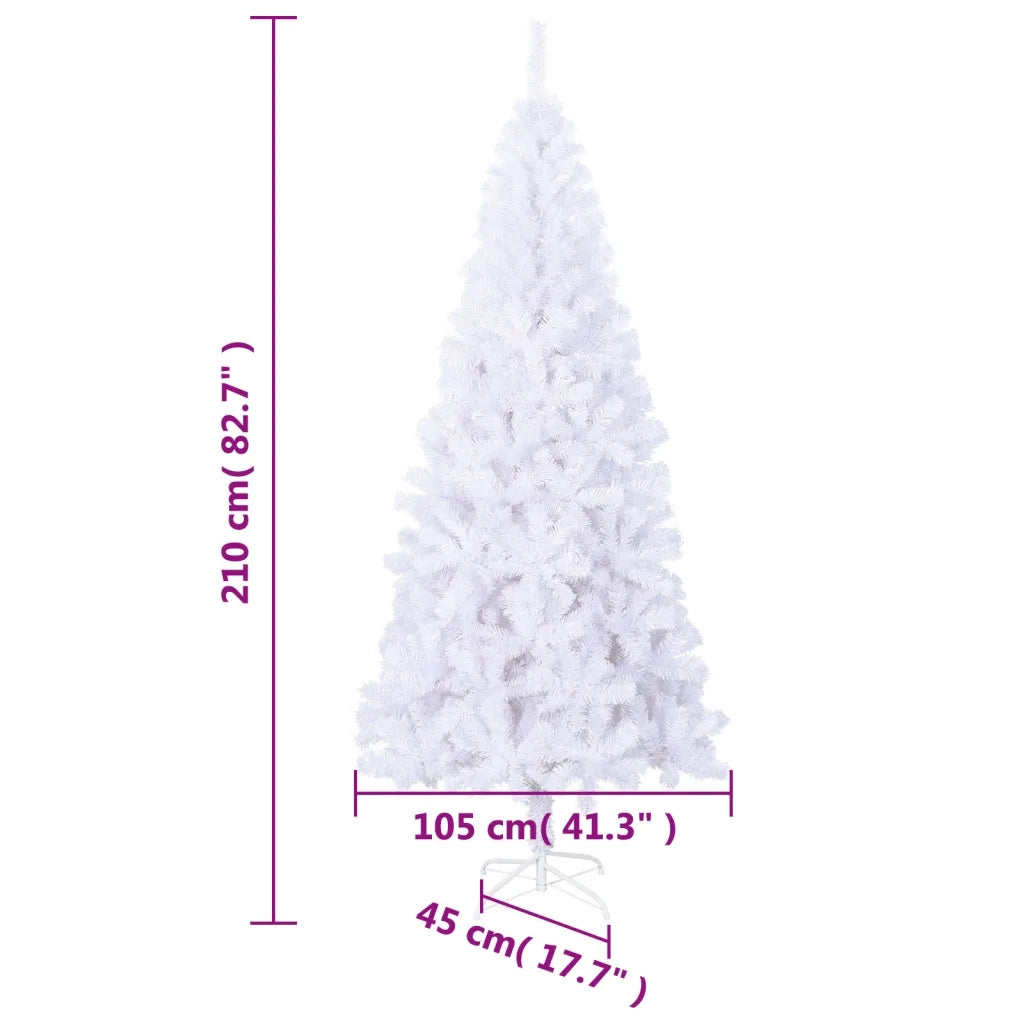 Albero Natale Artificiale con Supporto-Decorazioni natalizie Acciaio 210 cm 910 Rami