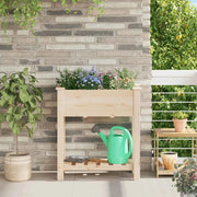 Vaso da giardino con lo scaffale Beige 71 x 37 x 76,5 cm 42006579