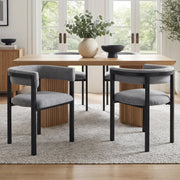 SEDIA da pranzo Set da 4 pezzi 61 x 50 x 76 cm Chenille Grigio