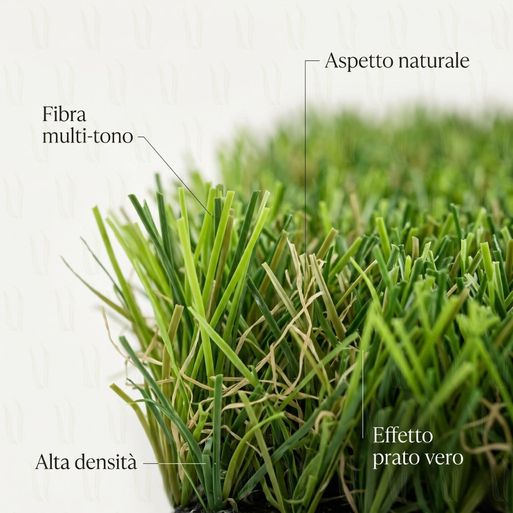 Erbabella campione prato sintetico 30x30 cm *** misura 25 mm, confezione 1