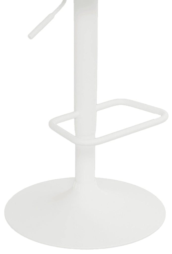 Sgabello da bar Detmold in finta pelle bianco