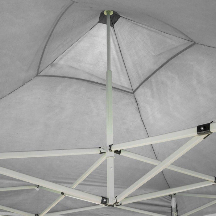 Gazebo Richiudibile Pieghevole 3x3m in Acciaio e PVC Impermeabile Bianco