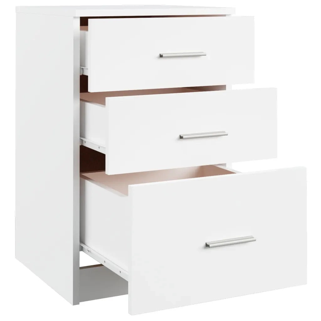 Comodino Bianco 40x40x63 cm in Legno Multistrato cod mxl 31303