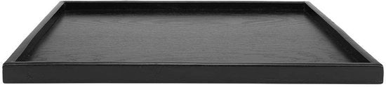 Dish Tray Antislip - Piatto di Servizio in Legno - Piatto di Servizio Quadrato - Dimensioni 35x24 cm - Multifunzionale - Piatto di Servizio in Legno Massello Duraturo - Piatto di Servizio per il Caffè