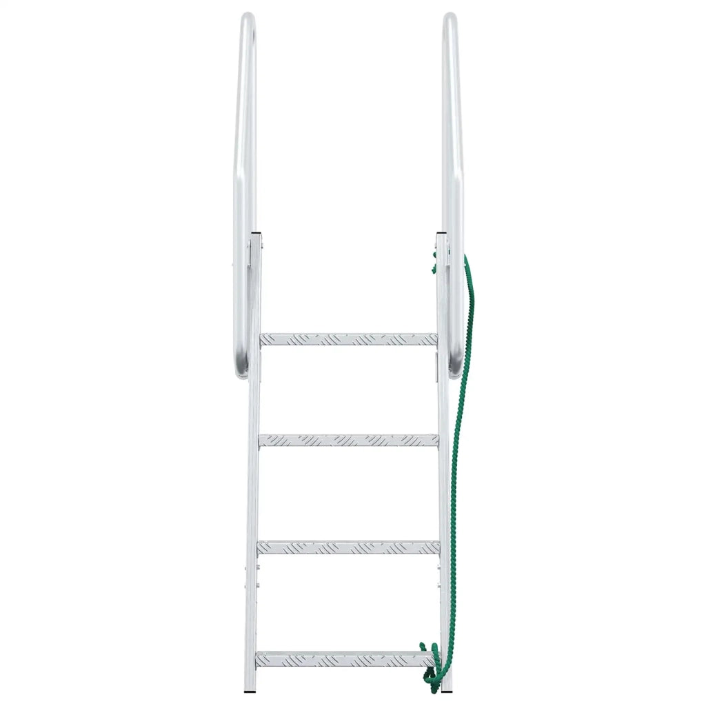Scala da Dock a 4 Gradini Argento 58 x 77 x 166 cm Alluminio CFW3906246