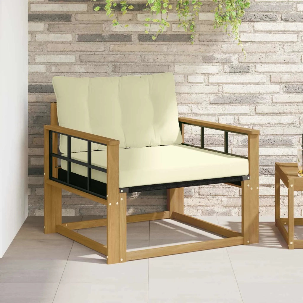 Set di divani da esterno-Sofa da giardino Legno di Acacia Massello e Textilene 872215