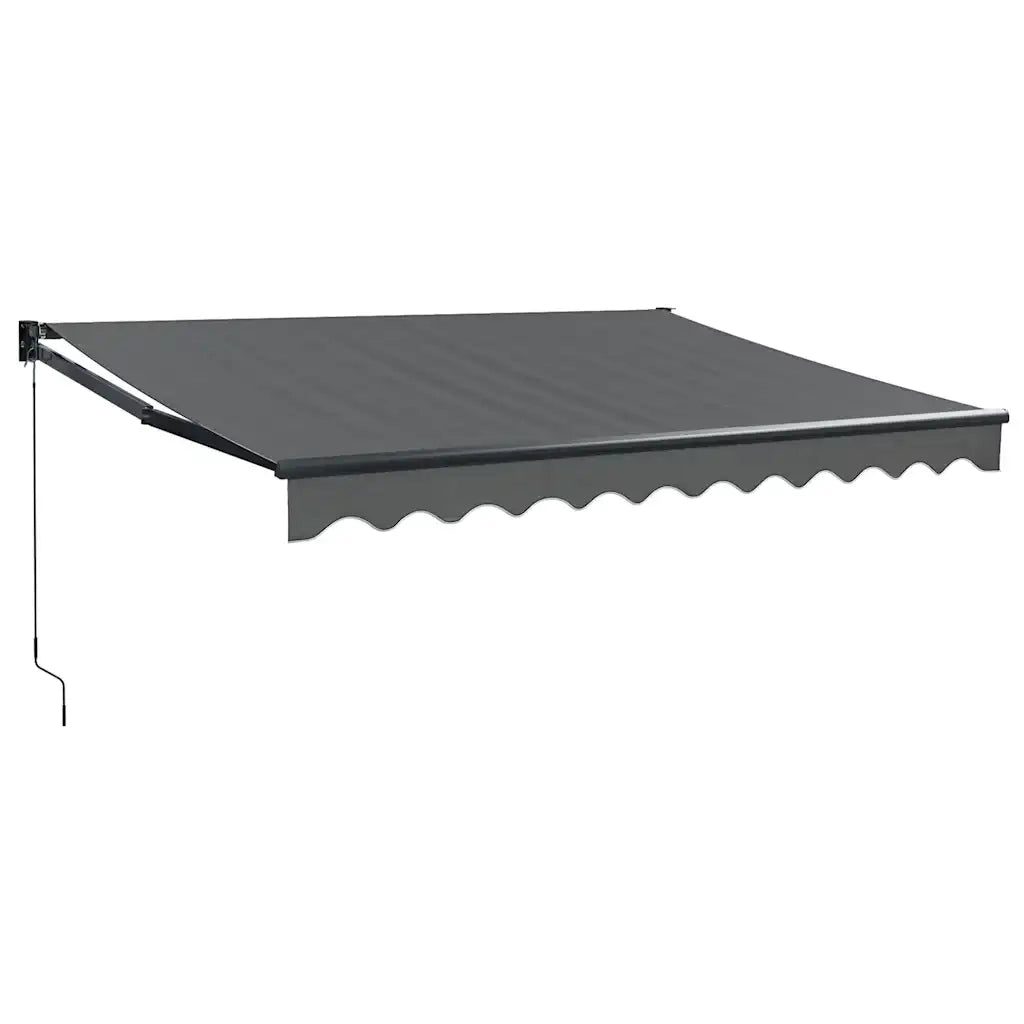 Tenda da Sole Retrattile Antracite 3x2,5 m Tessuto e Alluminio