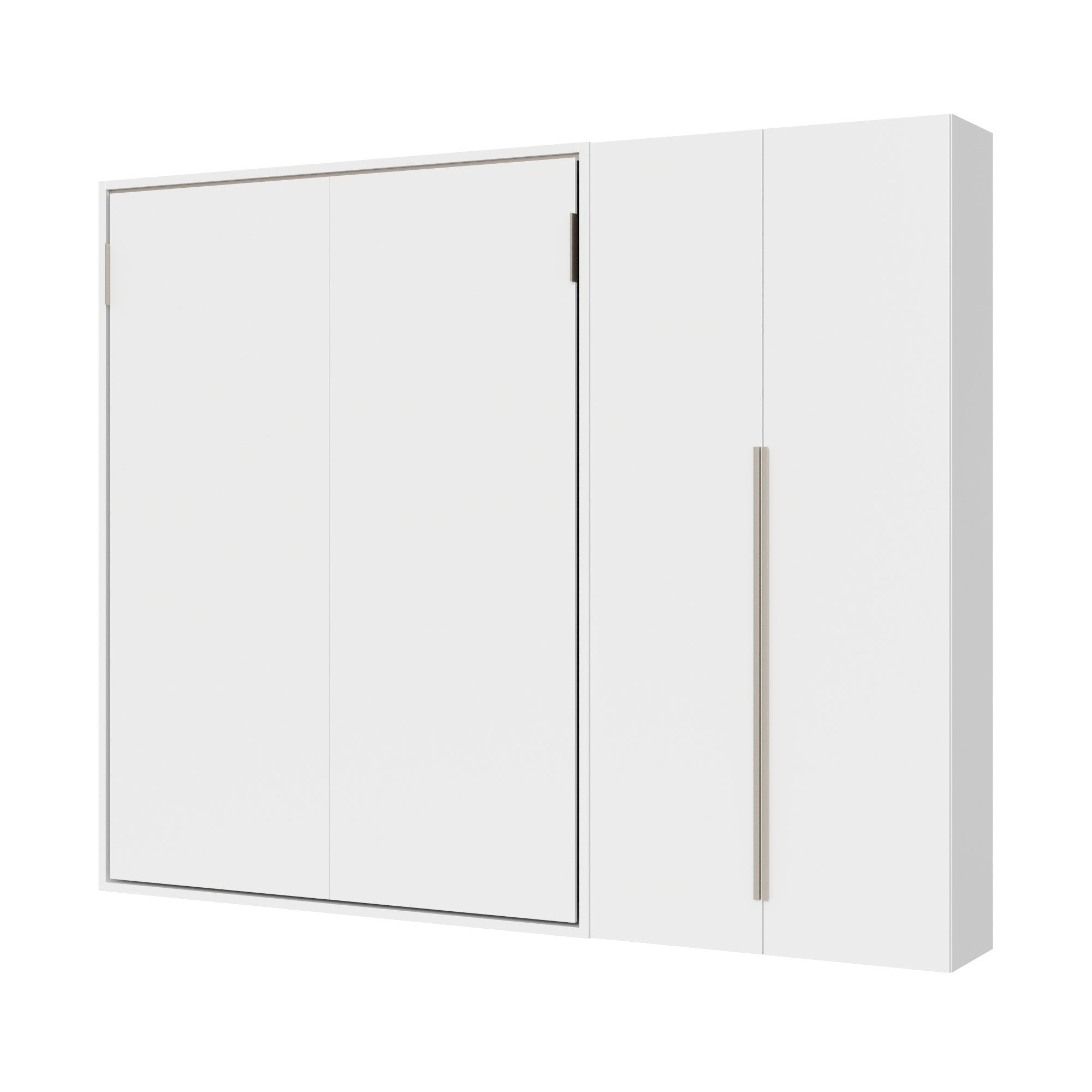 Letto Matrimoniale Francese A Scomparsa 140 Versia Con Armadio Dx 2 Ante Bianco