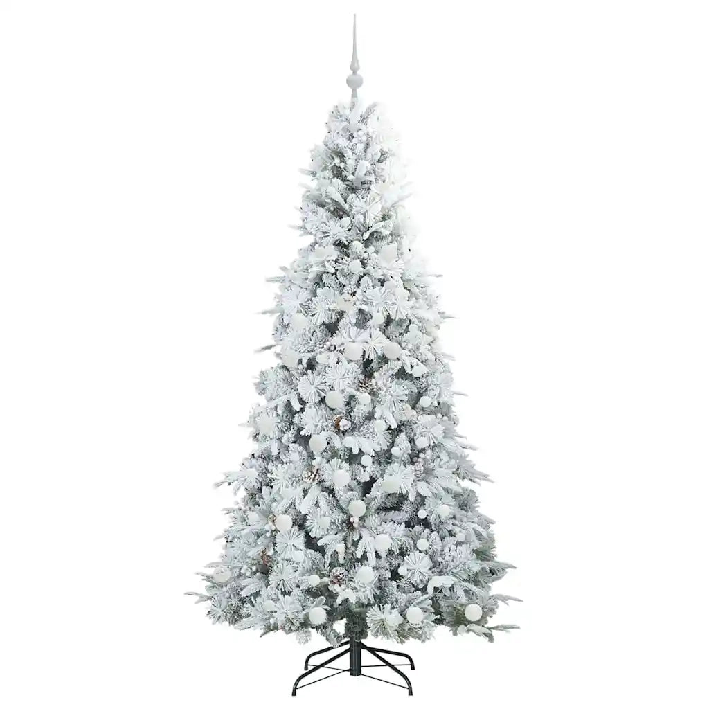 Albero di Natale Artificiale con Rami Pieghevoli Bianco 180 cm 3397487