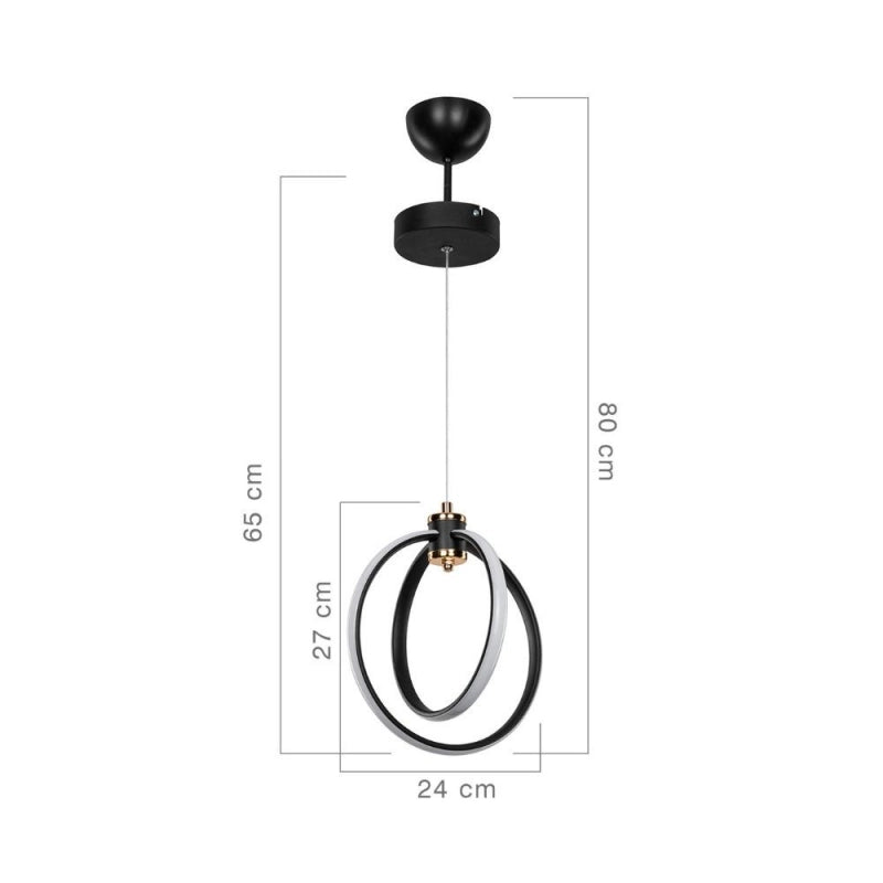 Lampada a sospensione Felicia due cerchi Led ASZ1591