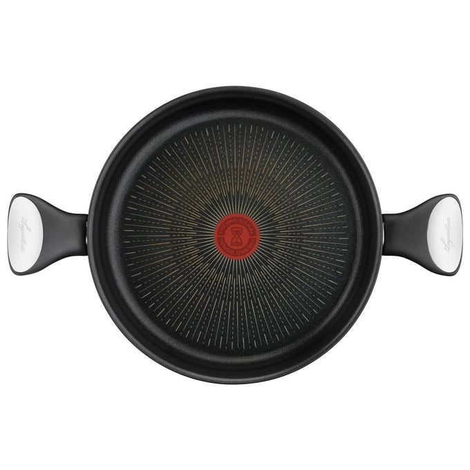 Lagostina 010271040132 Unlimited Padella Antiaderente a 6 Strati con Tecnologia Thermo-Signal e Fondo Universale per Induzione 24 cm colore Nero