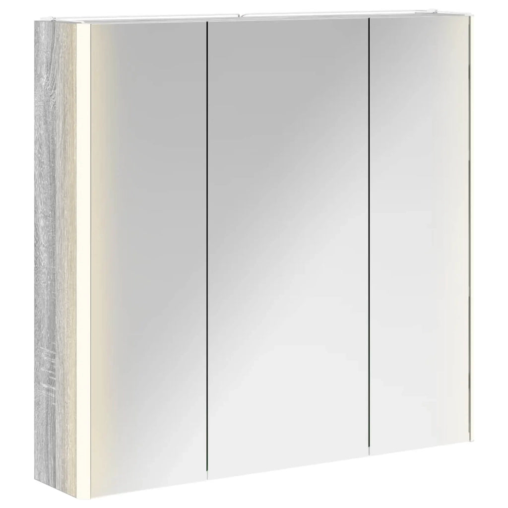 Mobiletto per specchio da bagno con lo scaffale Grigio Sonoma