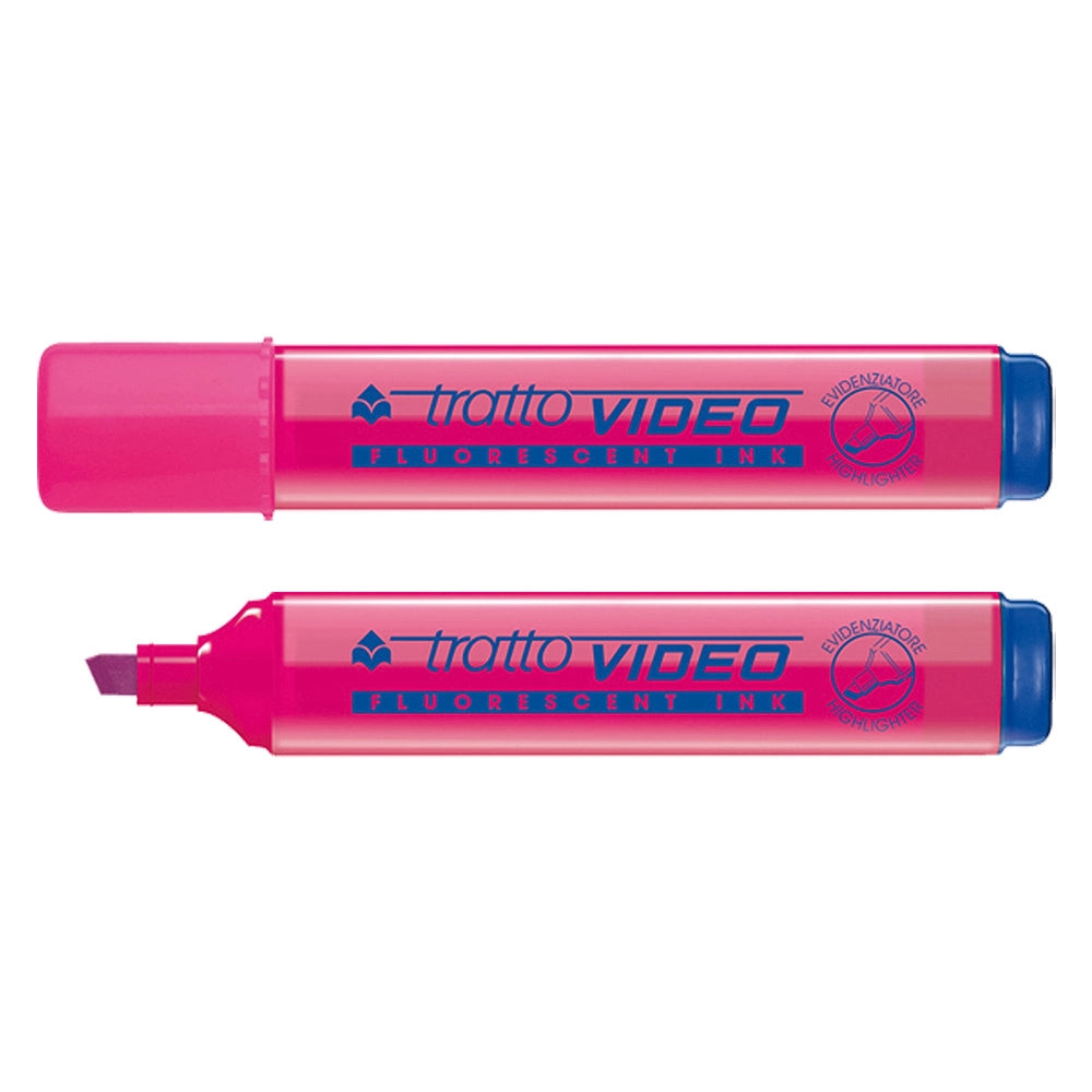 EVIDENZIATORE 'TRATTO VIDEO' fucsia - 12 pezzi - BricoGo