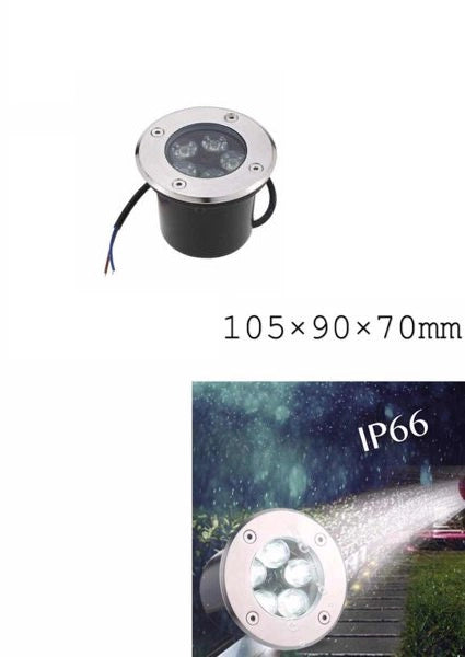 Faretto Segnapasso 5w 5 LED Incasso Giardino Luce Fredda 6500k