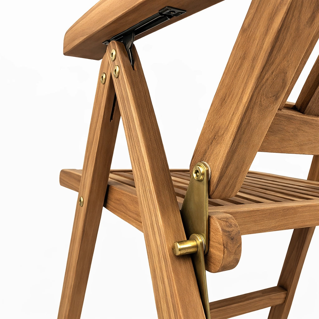 Sedia Pieghevole con Braccioli in Teak - Bali