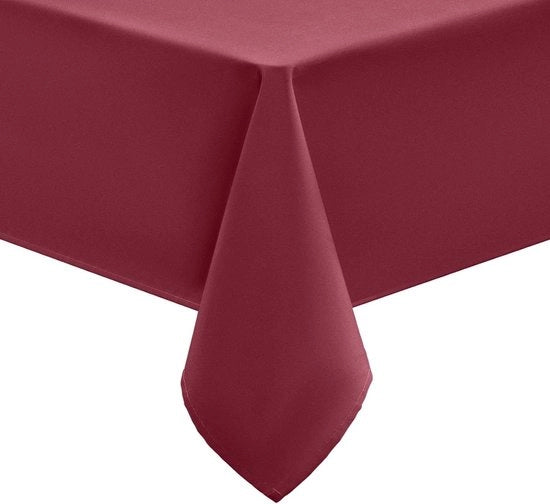 Tavolo quadrato da asciugare 140 x 300 cm - polyester - impermeabile - effetto loto - impermeabile - per festa - cucina - rosso vino