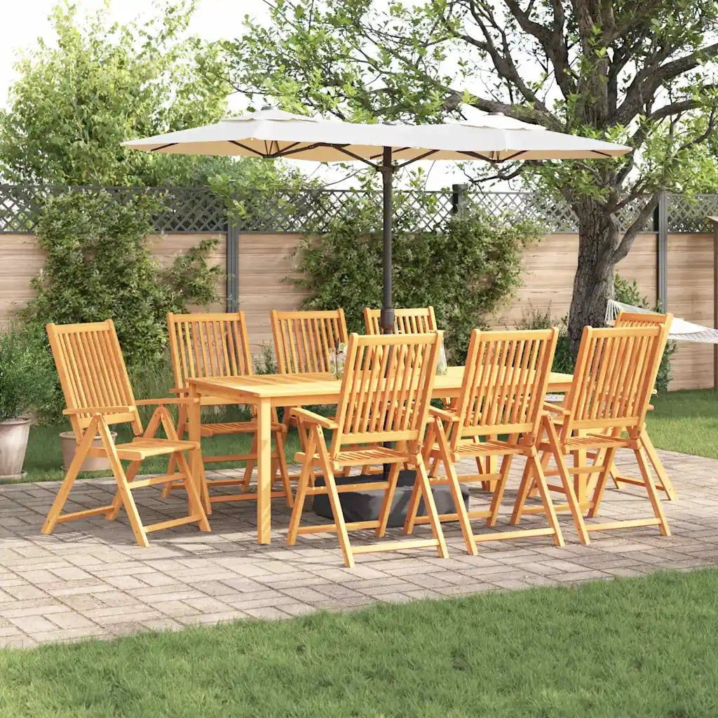 Set da Pranzo per Giardino 9 pcs Marrone