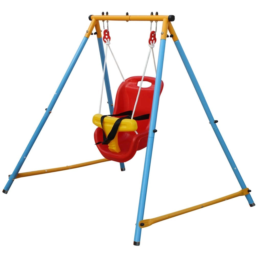 ALTALENA per bambini 121,92x101,6x111,76 cm in acciaio Blu/Rosso
