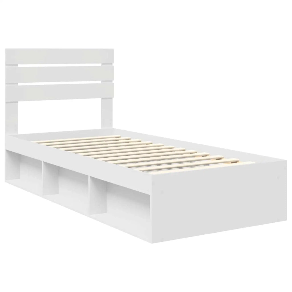 Struttura del letto Bianco 100 x 200 cm Pino massello 3411447