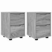 Set di 2 Comodini | Armadio da Notte | Mobiletto da notte con cassetto Grigio Sonoma 30,5 x 30 x 43 cm