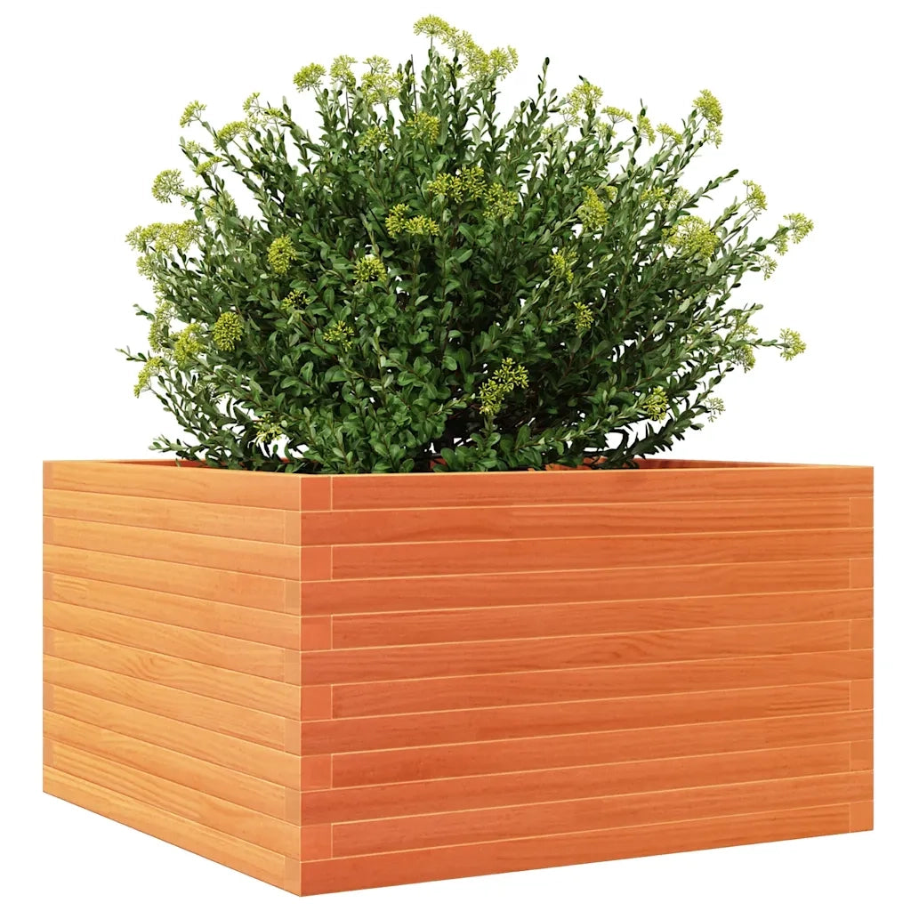 Fioriera Giardino Marrone Cera 80x80x46 cm Legno Massello Pino 3282421