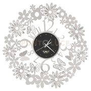 Orologio da parete di design Margherite Bianco marmo e nero