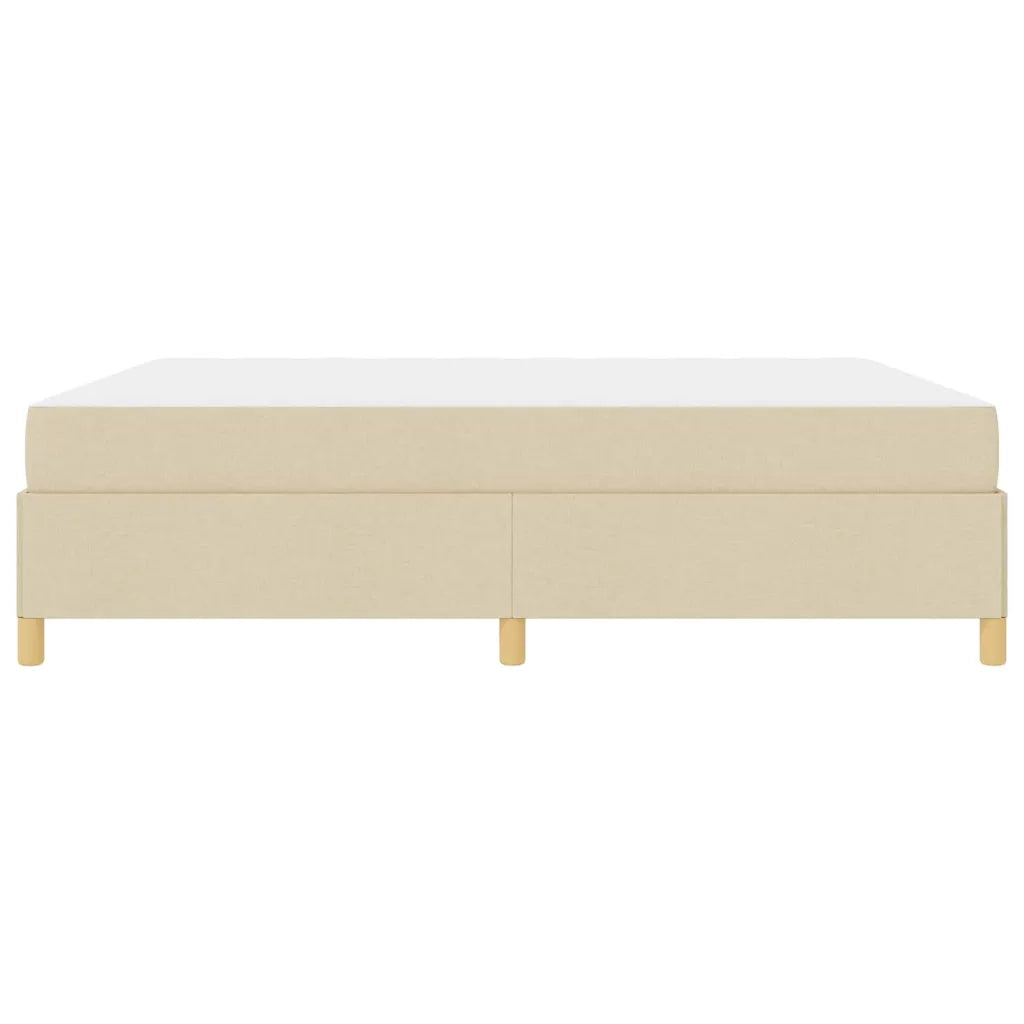 vidaXL Letto a molle Crema e Beige e Bianco 180 x 200 cm Tessuto