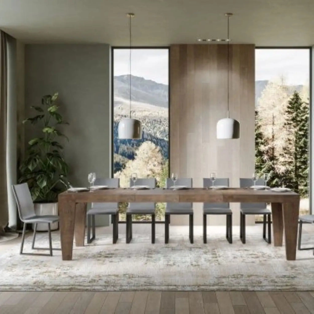 Tavolo allungabile 180/284x90 cm Spimbo Premium colore noce