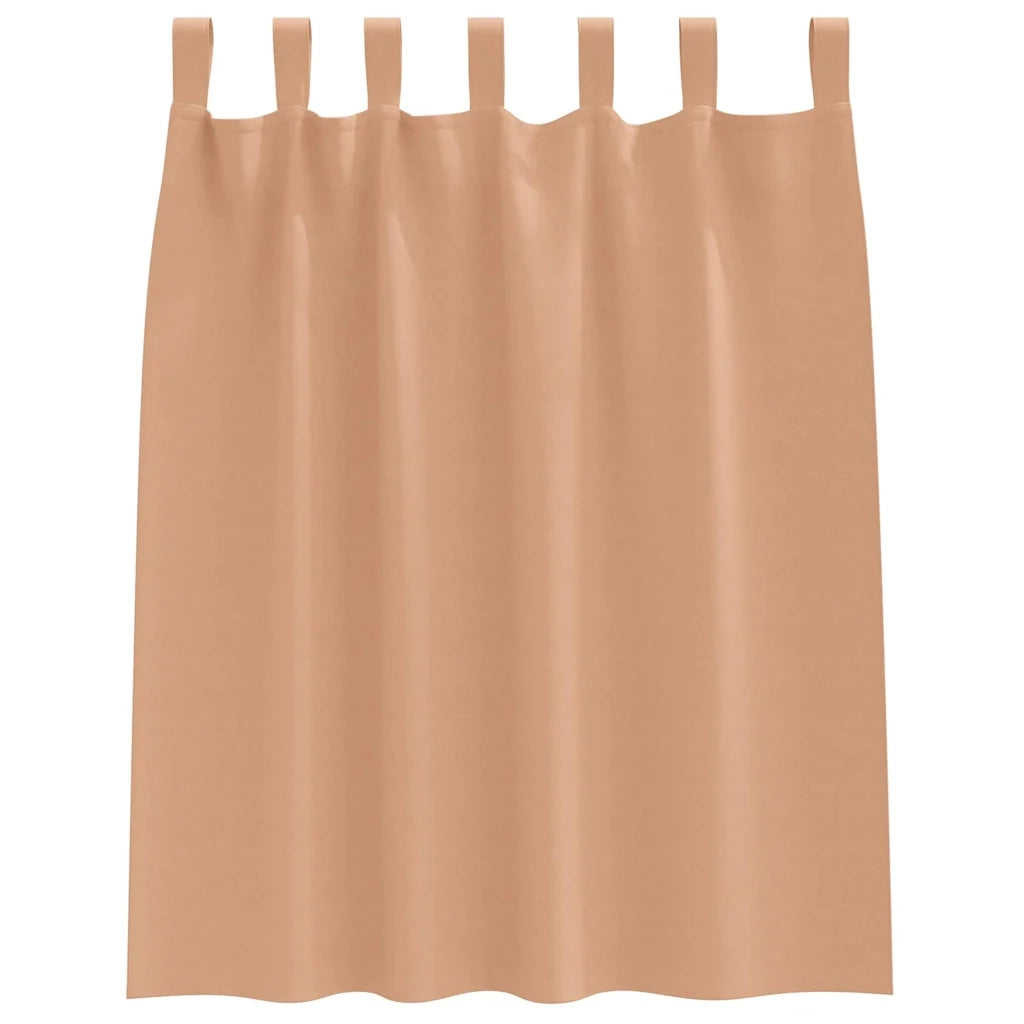 Tende Blackout con Anelli 2 pcs Marrone Chiaro 140 x 140 cm 4107588