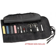 Trade Shop - Astuccio Porta Attrezzi 24 Tasche Con Patella Roll On Per Estetista Parrucchiere -